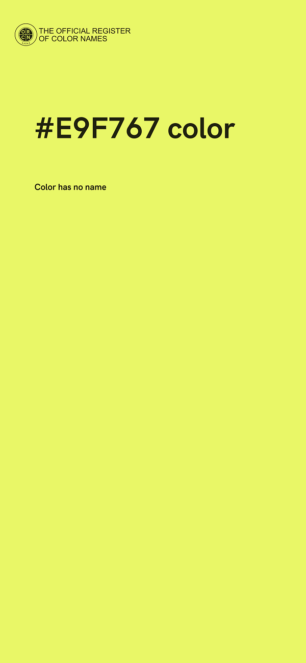 #E9F767 color image