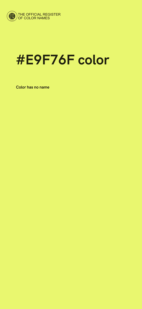 #E9F76F color image