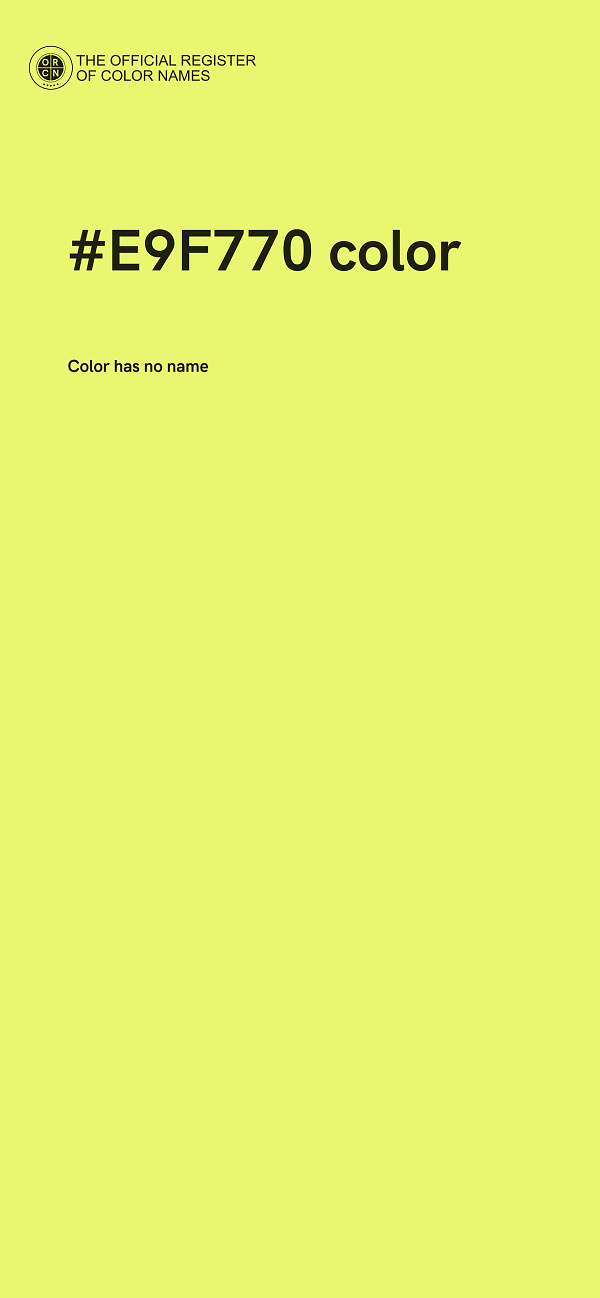 #E9F770 color image