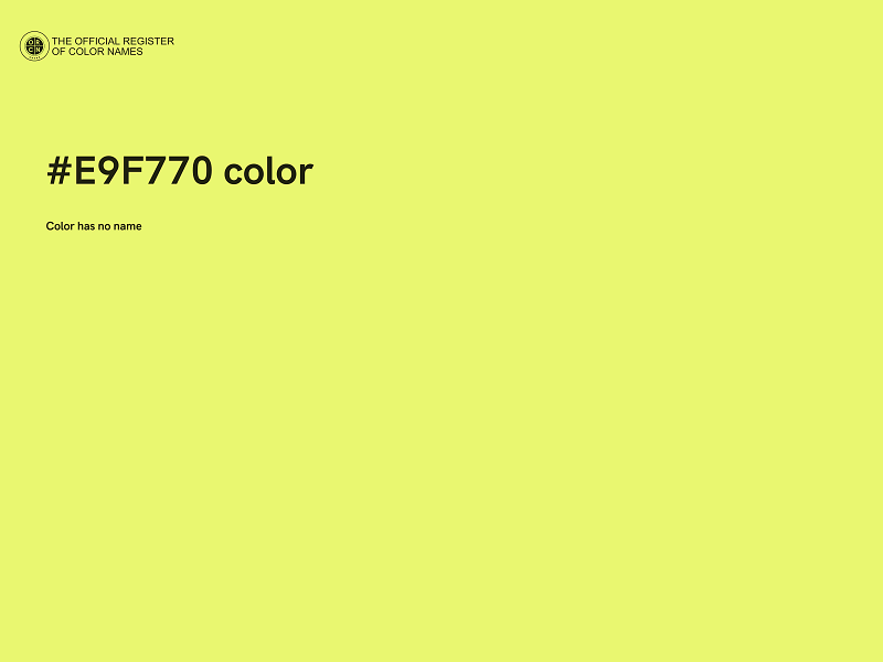 #E9F770 color image