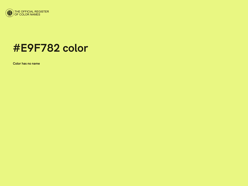 #E9F782 color image