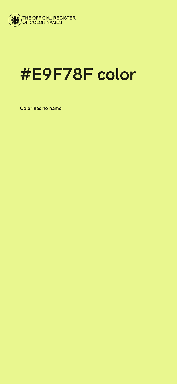 #E9F78F color image