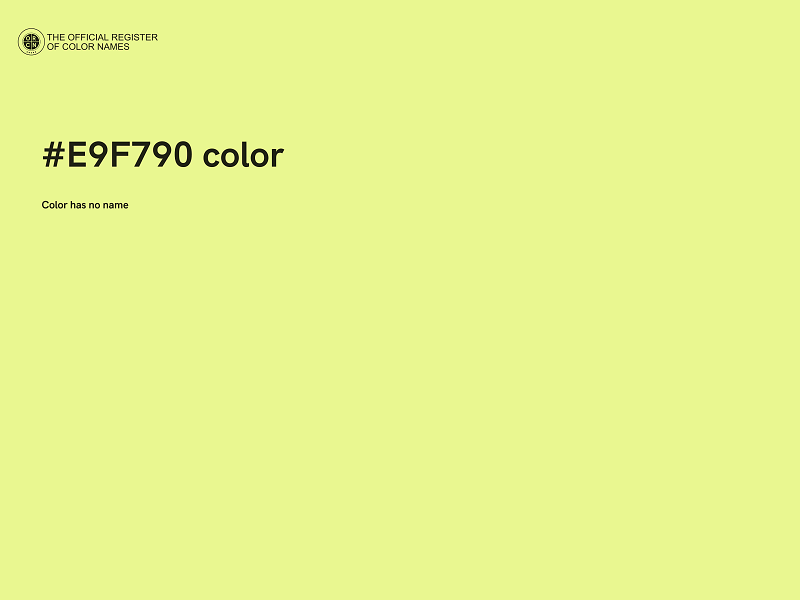 #E9F790 color image