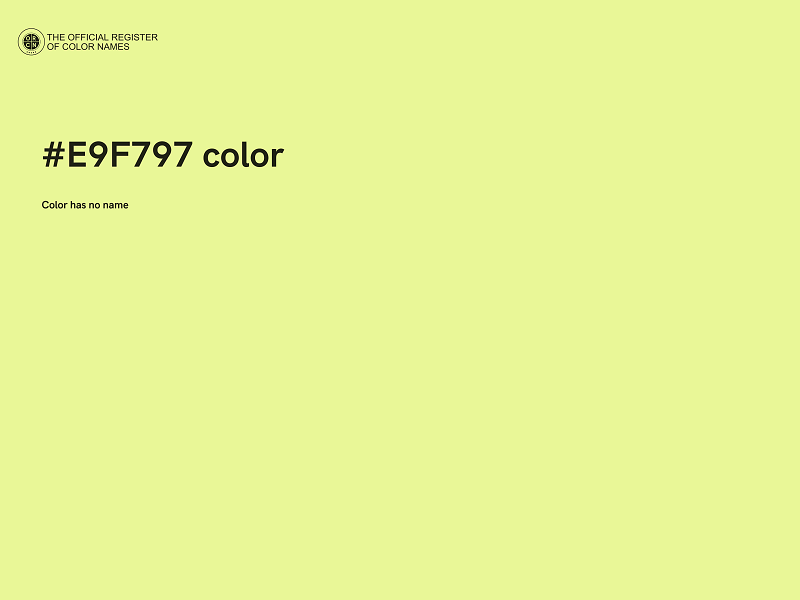 #E9F797 color image