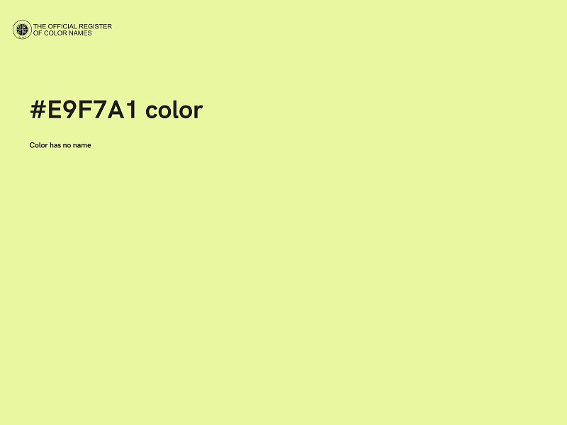 #E9F7A1 color image