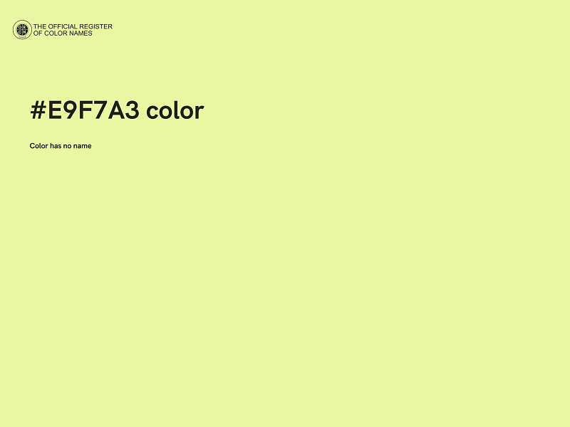#E9F7A3 color image
