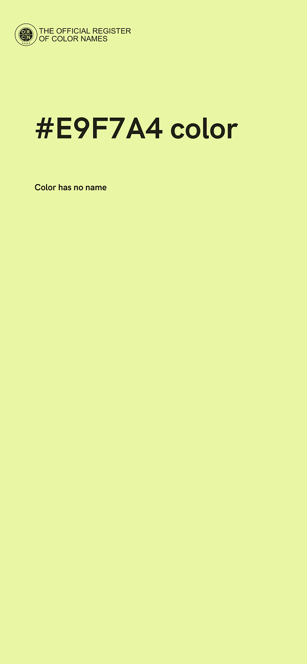 #E9F7A4 color image