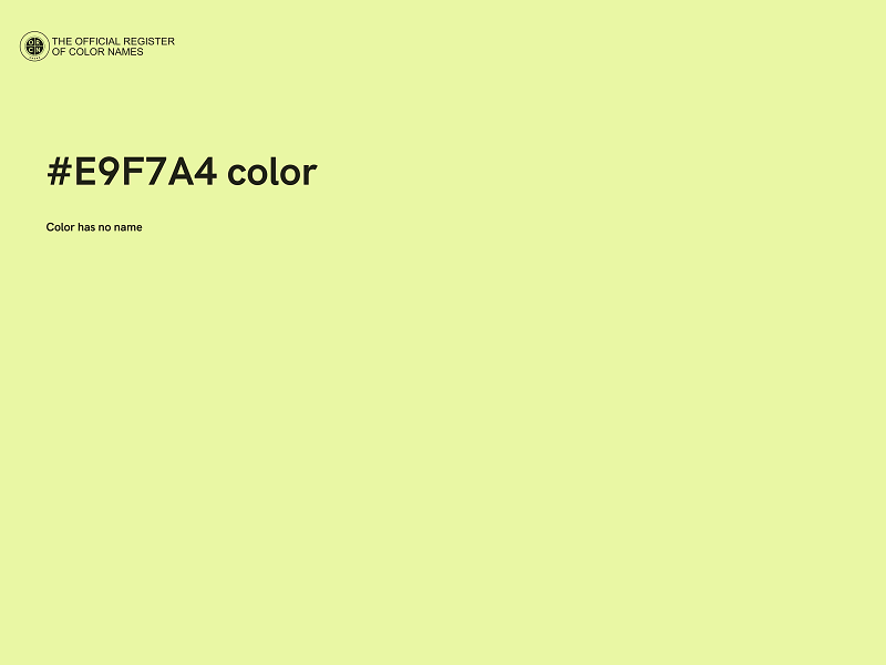 #E9F7A4 color image