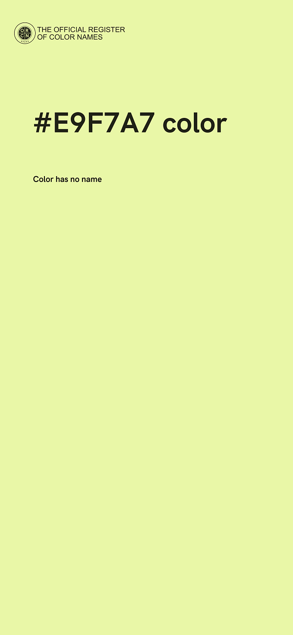 #E9F7A7 color image