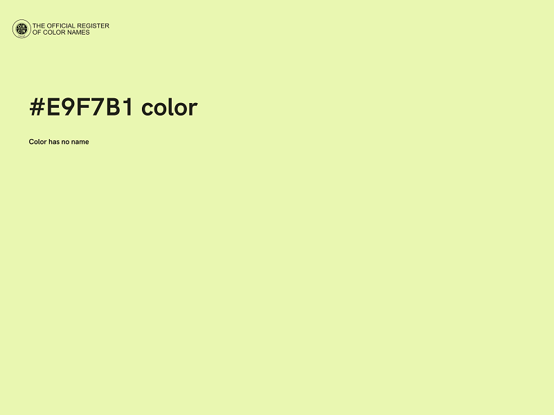 #E9F7B1 color image
