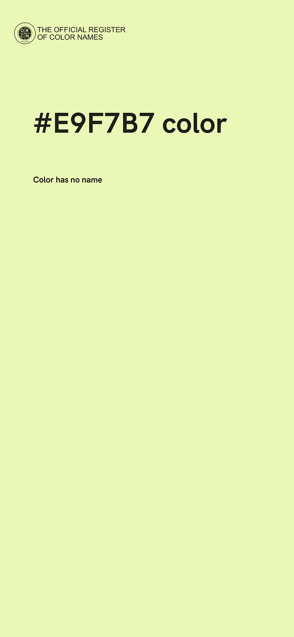 #E9F7B7 color image