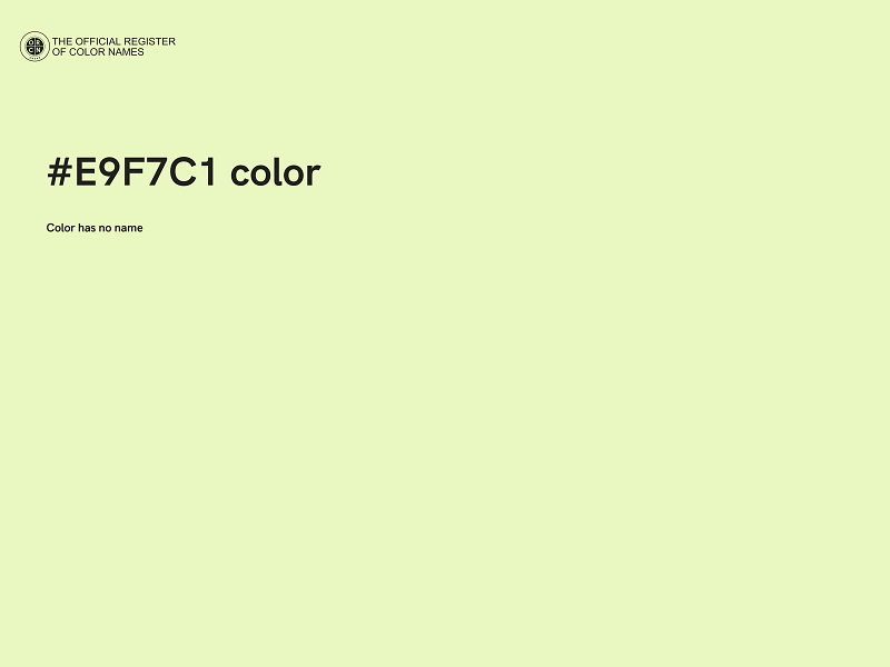#E9F7C1 color image