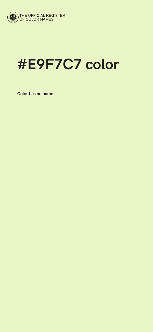 #E9F7C7 color image