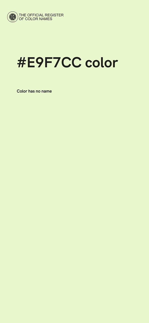 #E9F7CC color image