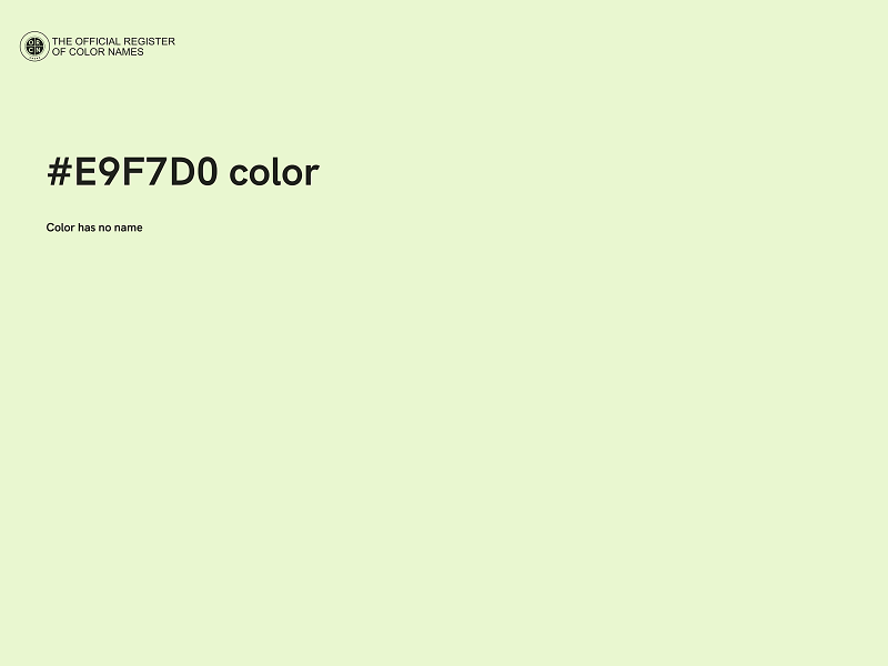 #E9F7D0 color image