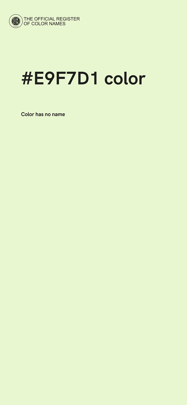 #E9F7D1 color image