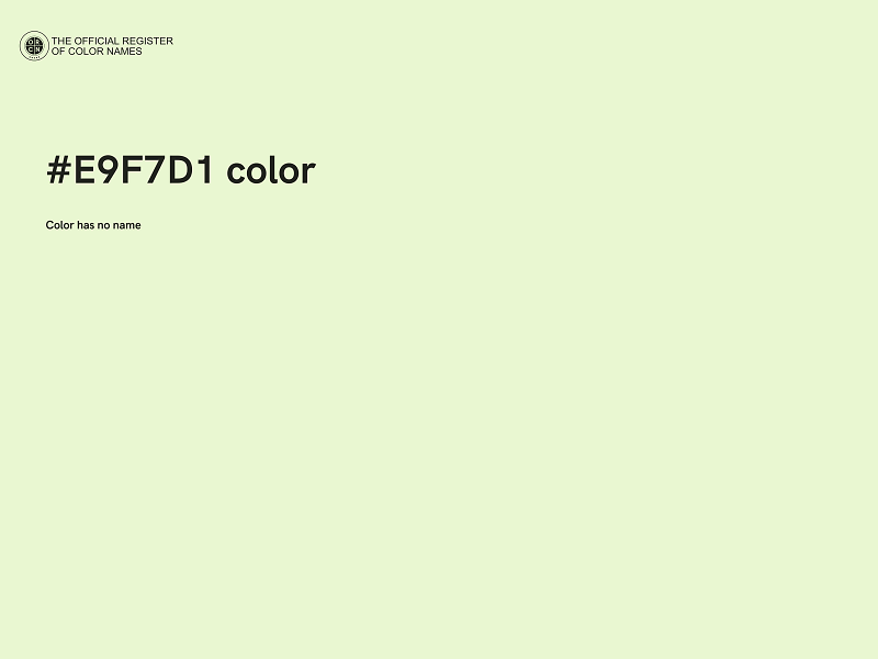 #E9F7D1 color image
