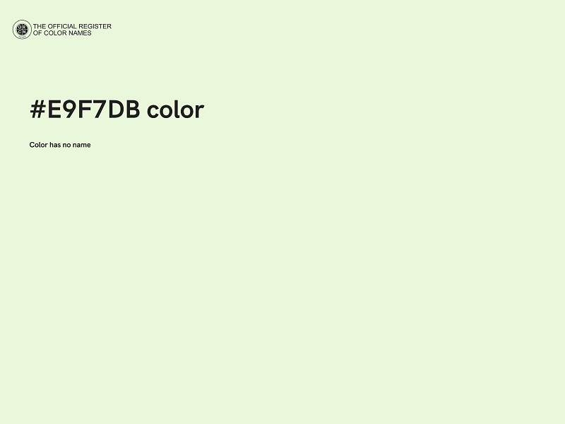 #E9F7DB color image