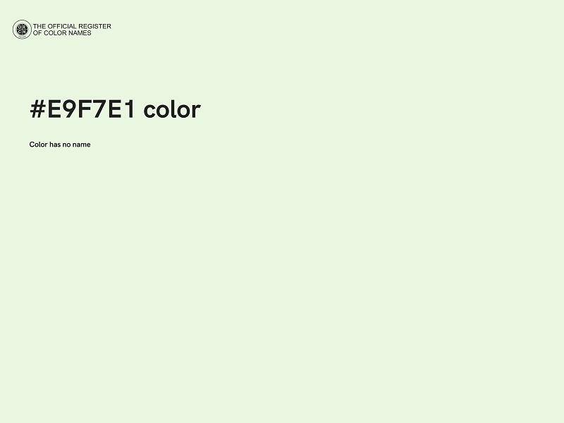 #E9F7E1 color image