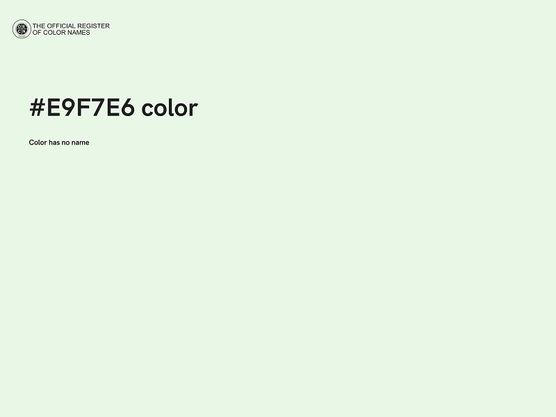 #E9F7E6 color image