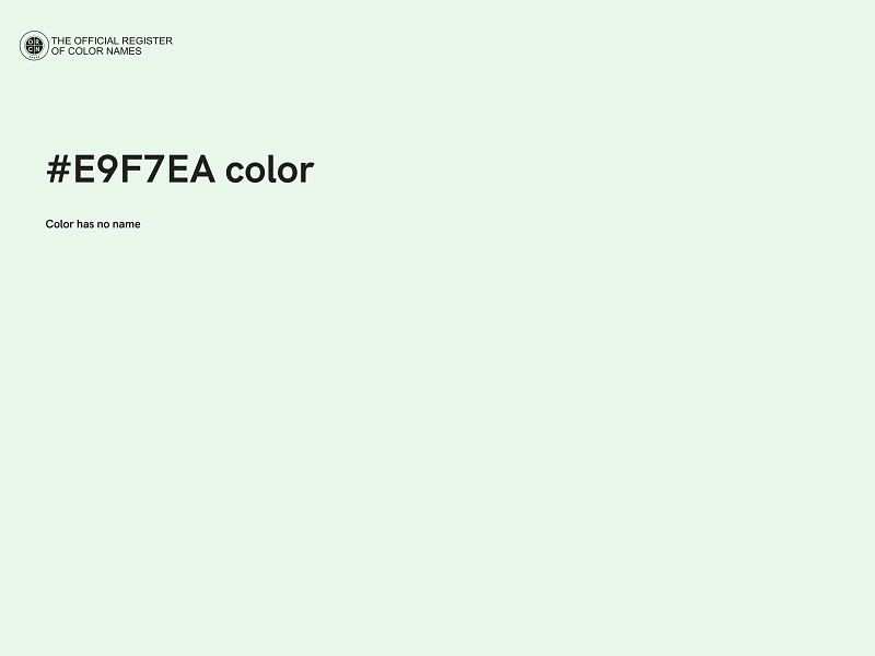 #E9F7EA color image