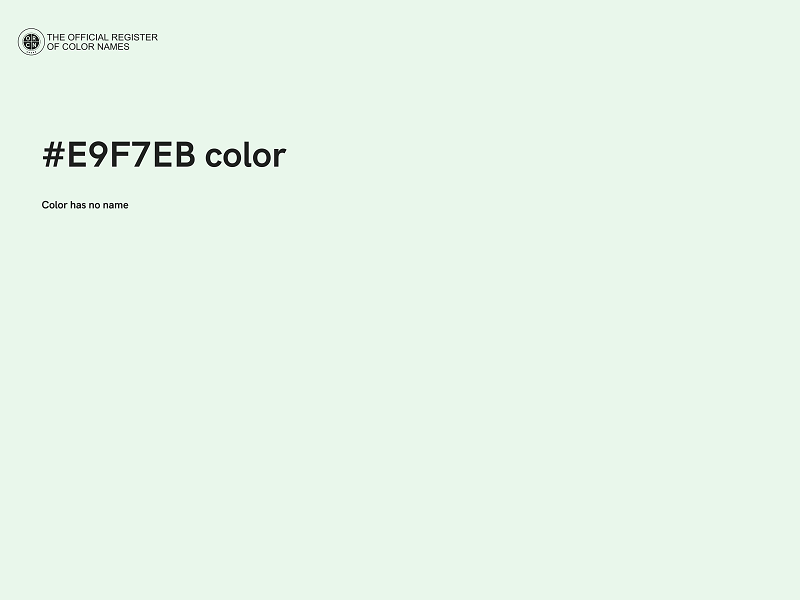 #E9F7EB color image