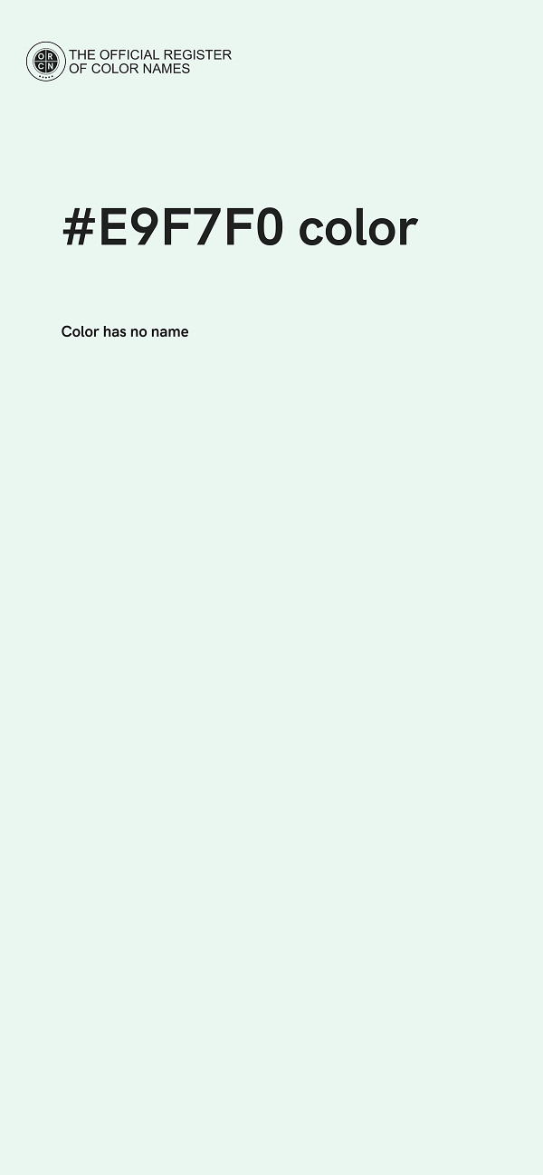 #E9F7F0 color image