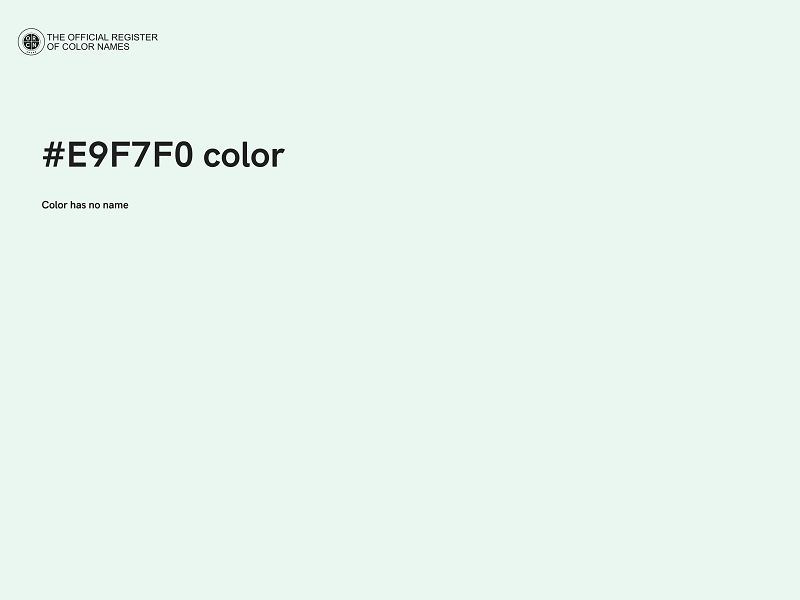 #E9F7F0 color image