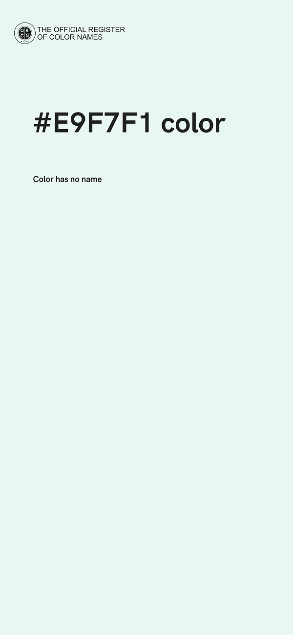 #E9F7F1 color image