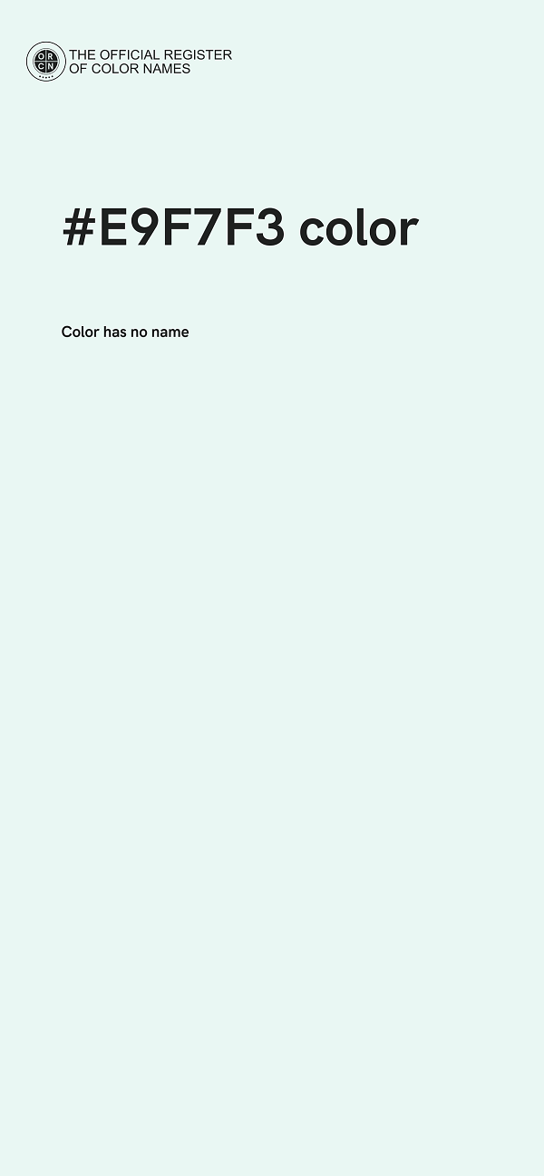 #E9F7F3 color image