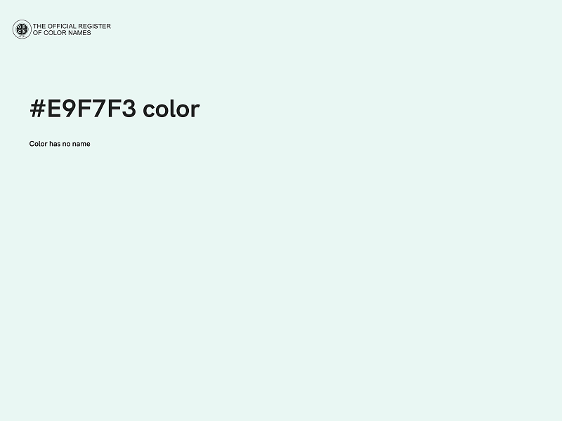 #E9F7F3 color image