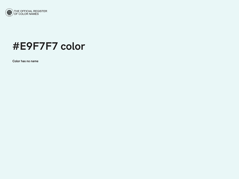 #E9F7F7 color image