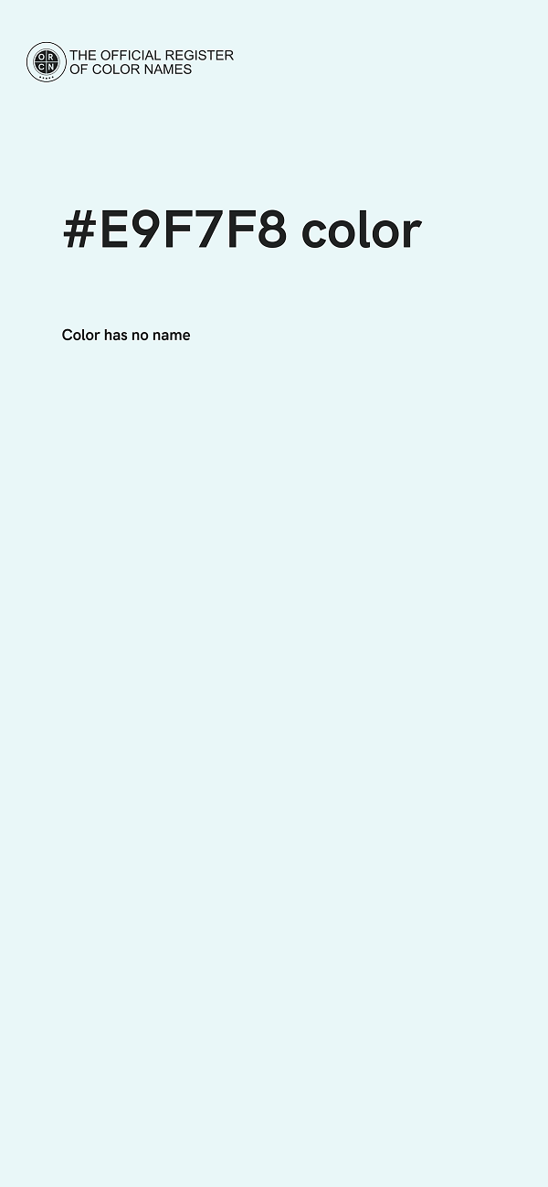 #E9F7F8 color image