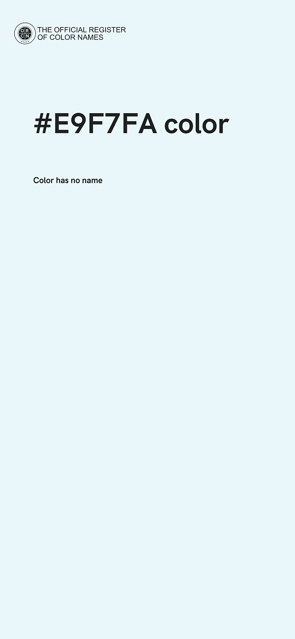 #E9F7FA color image