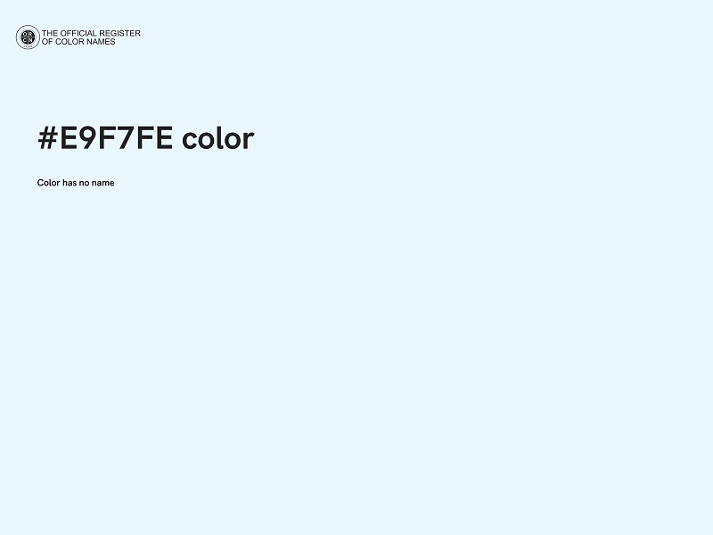 #E9F7FE color image