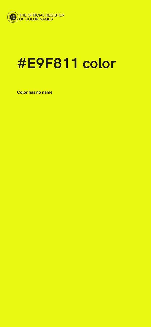#E9F811 color image