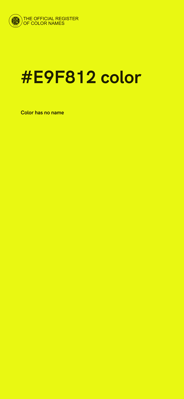 #E9F812 color image