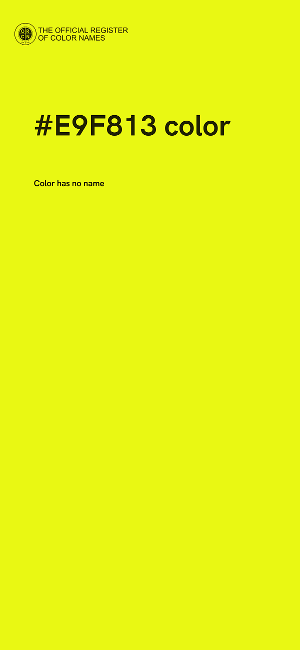 #E9F813 color image
