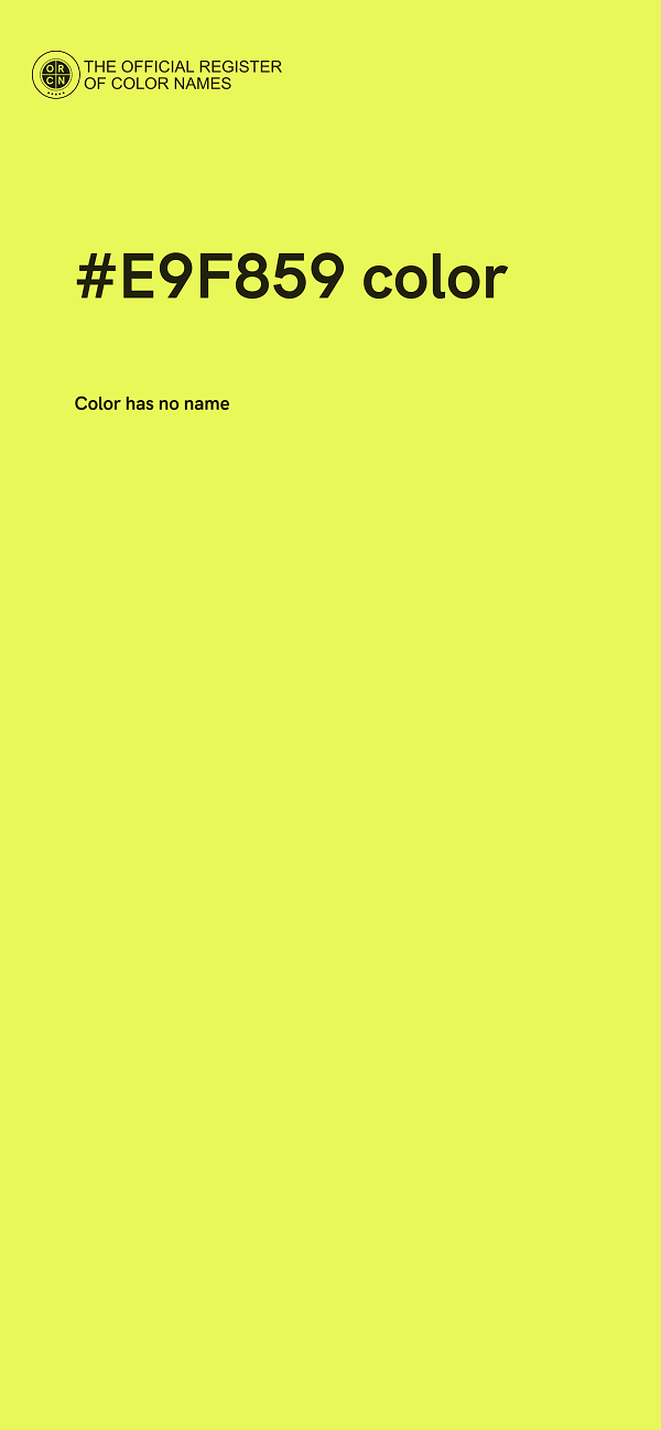 #E9F859 color image