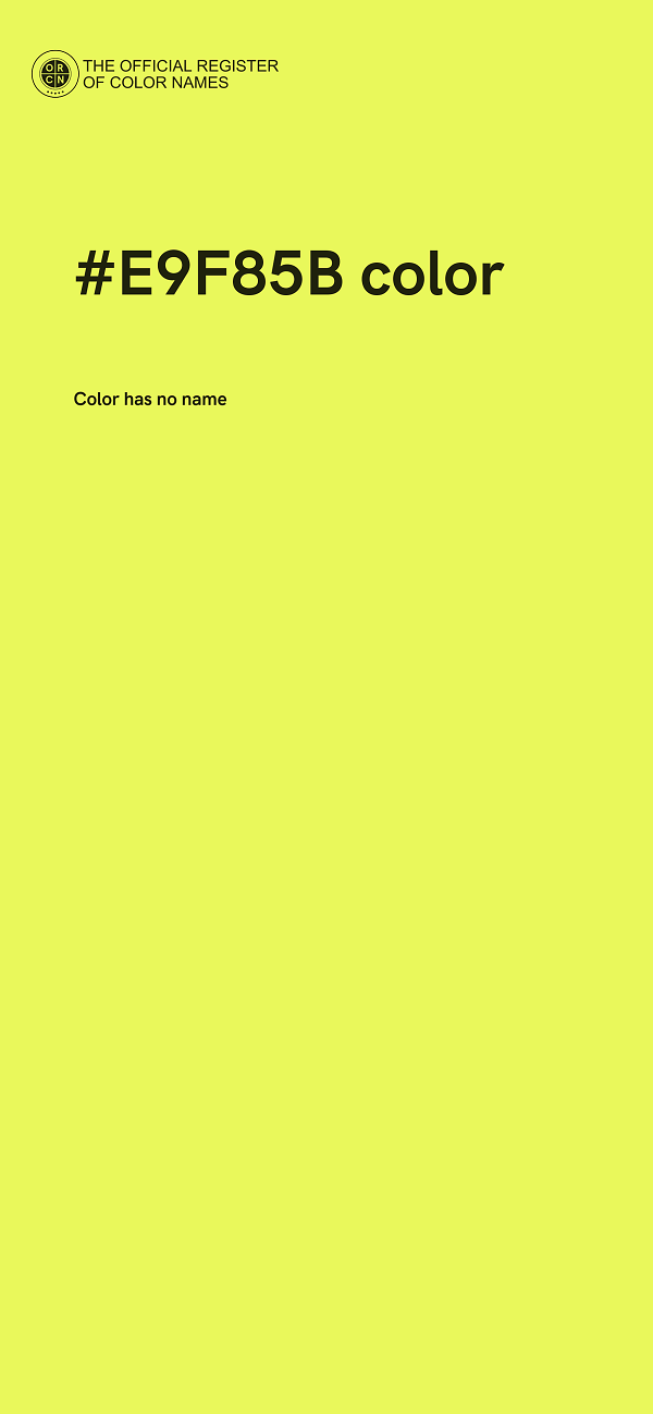 #E9F85B color image
