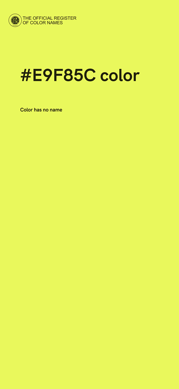 #E9F85C color image