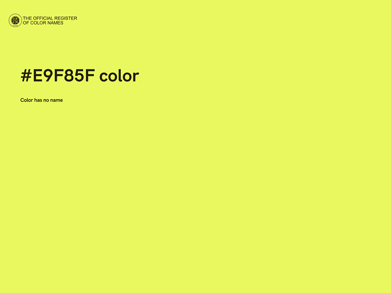 #E9F85F color image