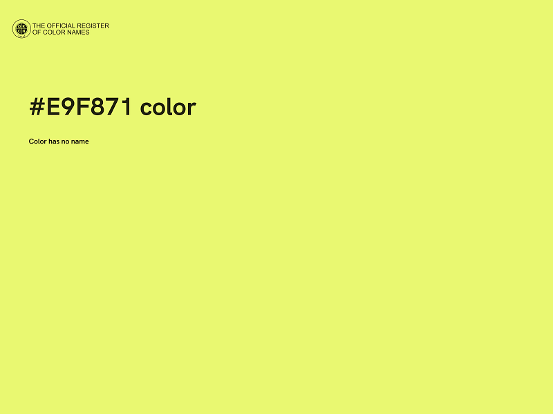 #E9F871 color image