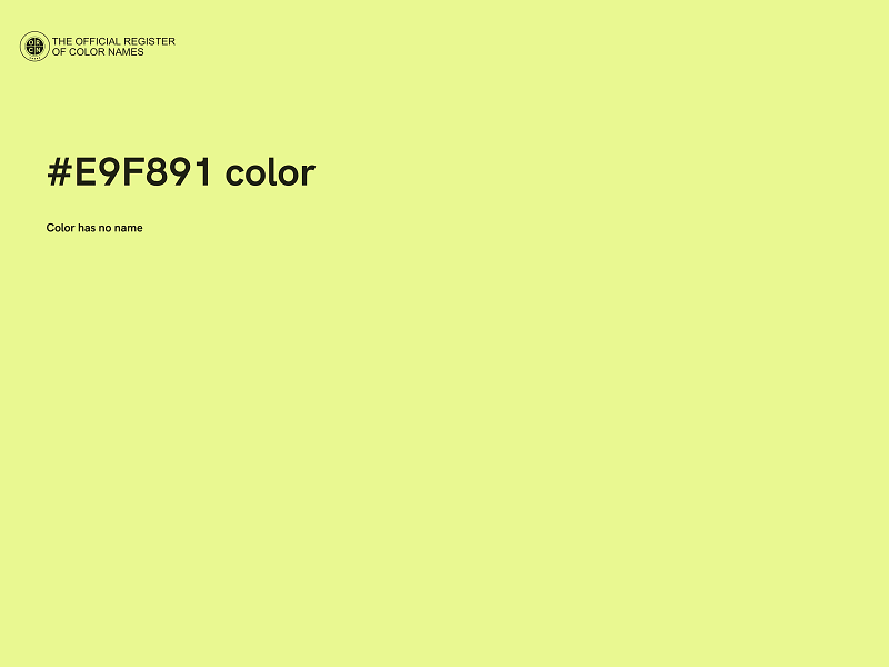 #E9F891 color image
