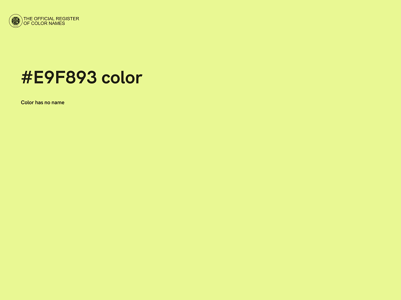 #E9F893 color image