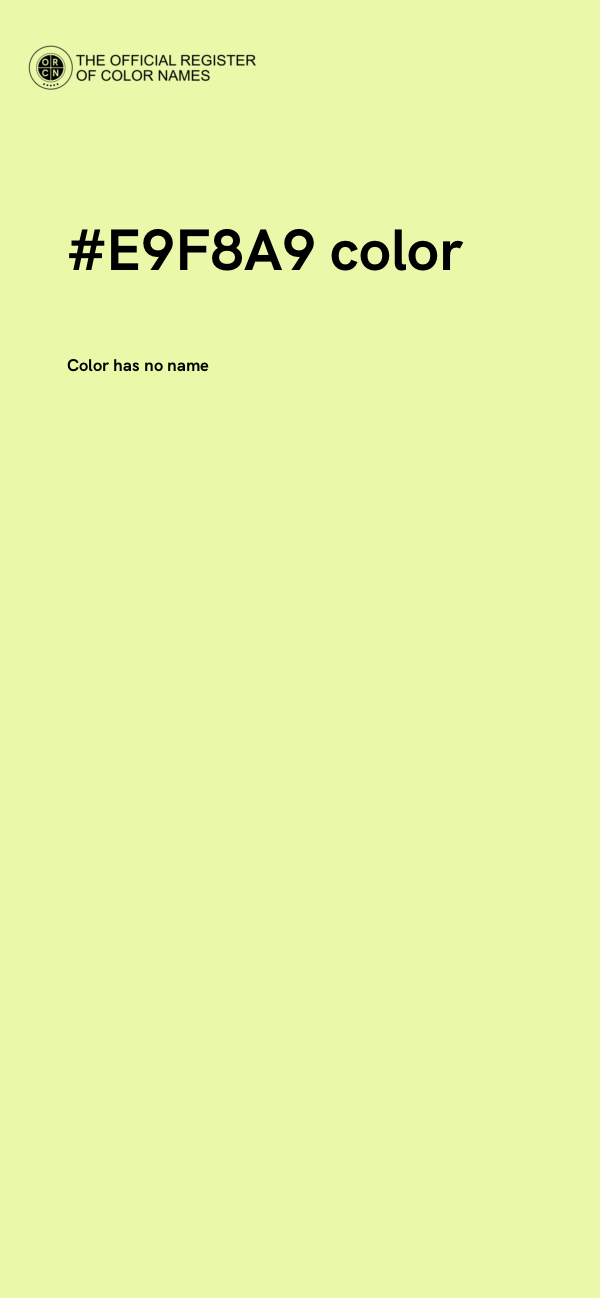 #E9F8A9 color image