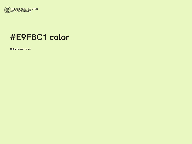 #E9F8C1 color image