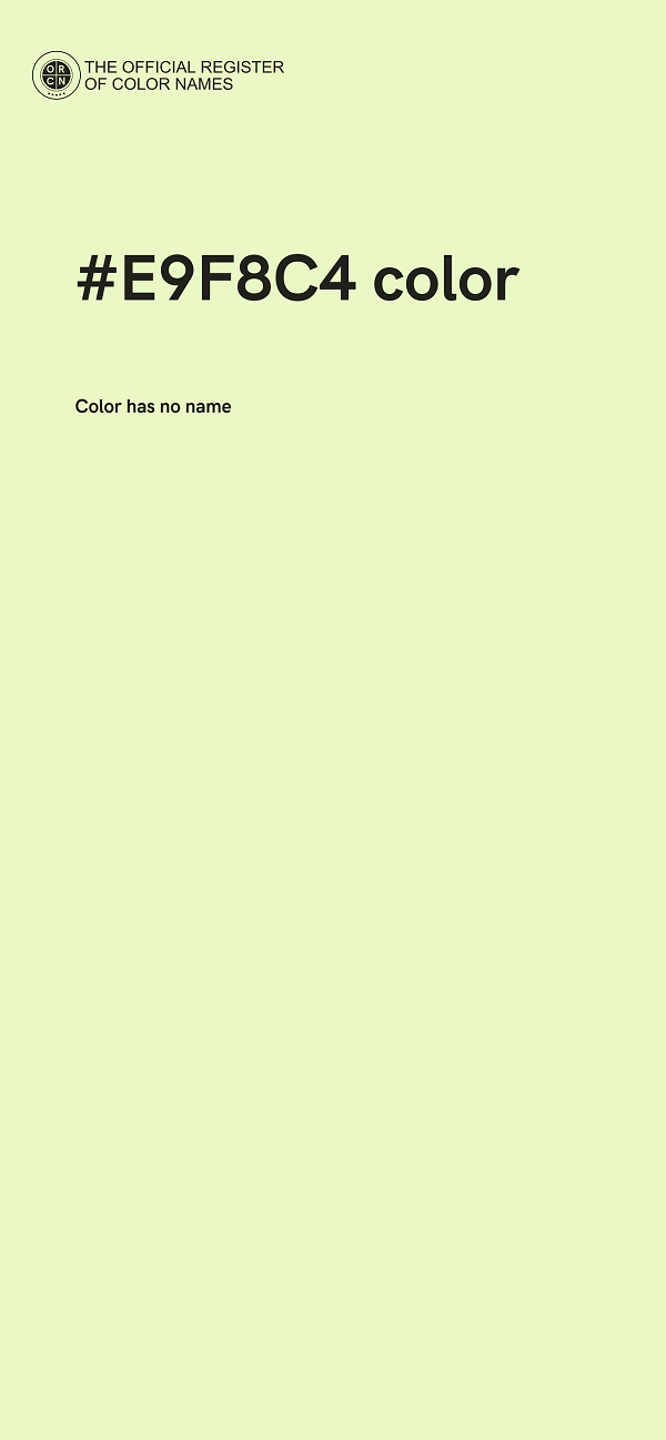 #E9F8C4 color image