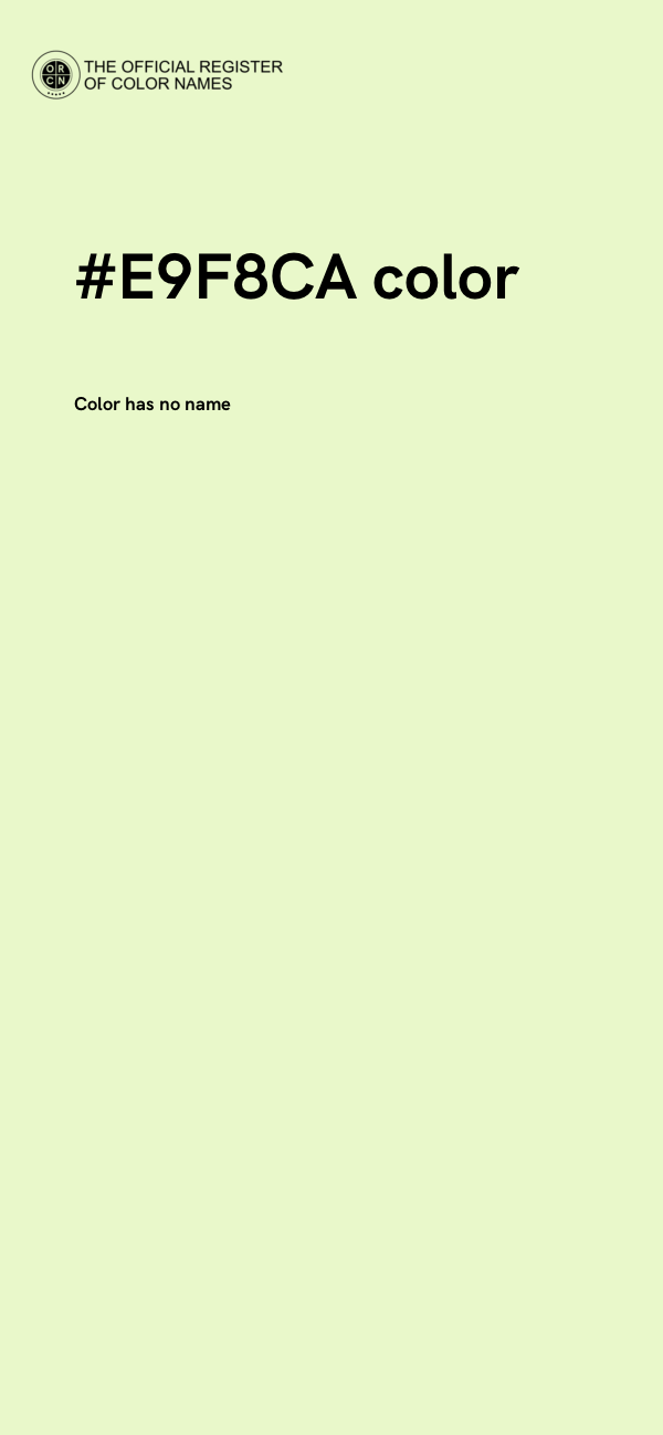 #E9F8CA color image