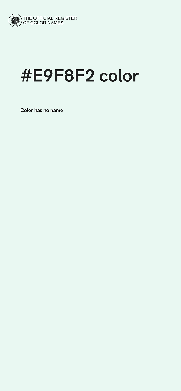 #E9F8F2 color image